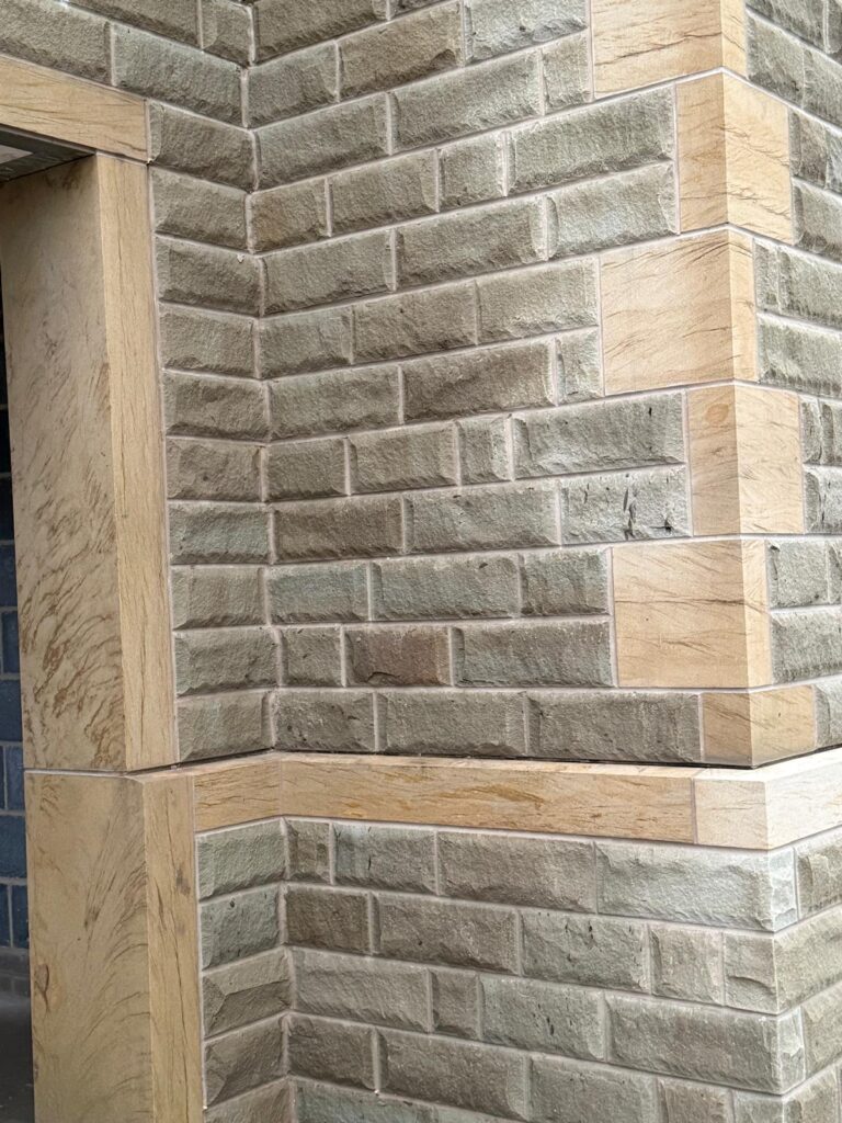 coursed sandstone quoins