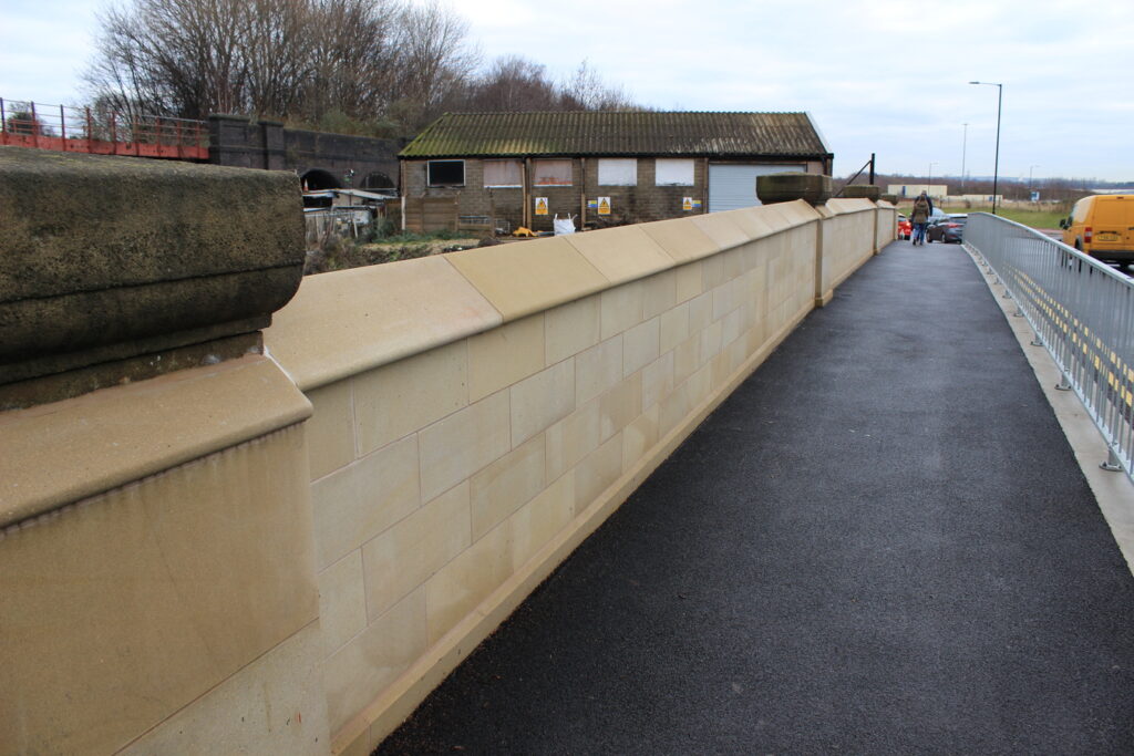 large triangular coping stones