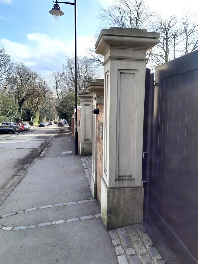 tall gateposts