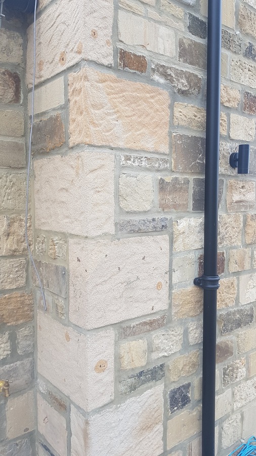 textured gritstone quoins